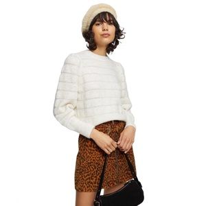 NWT TOPSHOP Oat All Over Pretty Knitted Sweater 12